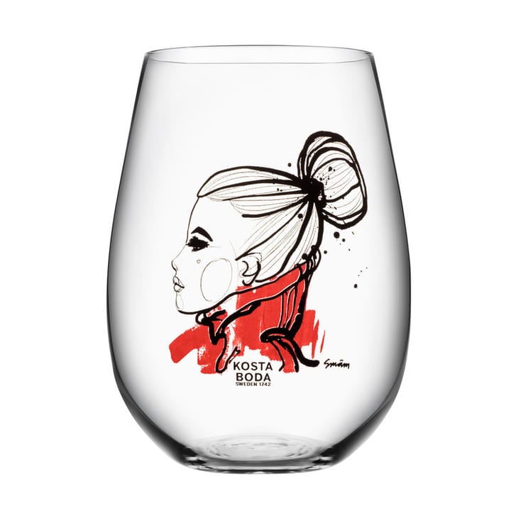 All about you Glas 57 cl 2er Pack, Want you (rot) Kosta Boda