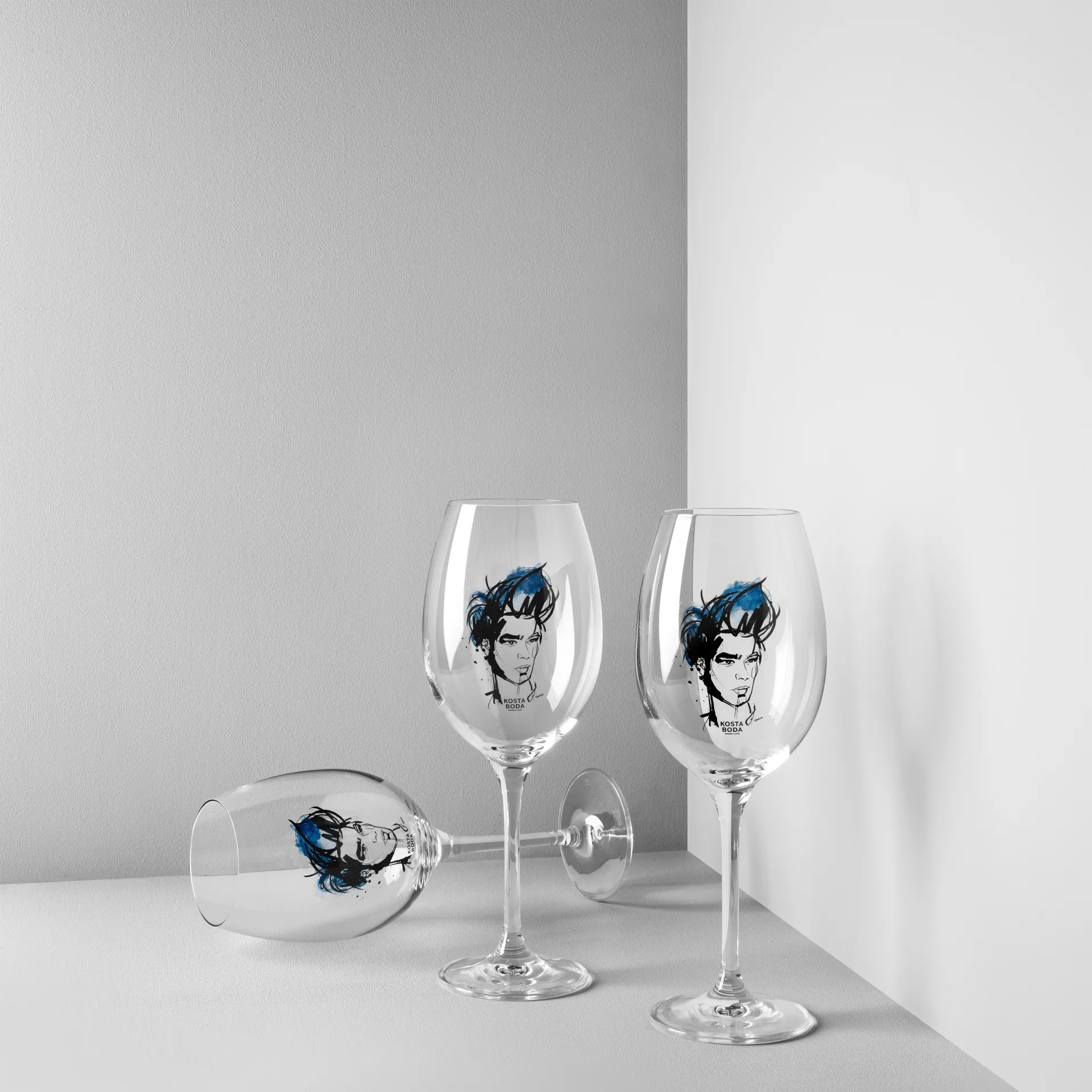 All about you Weinglas 52 cl 2er Pack, Miss him (blau) Kosta Boda