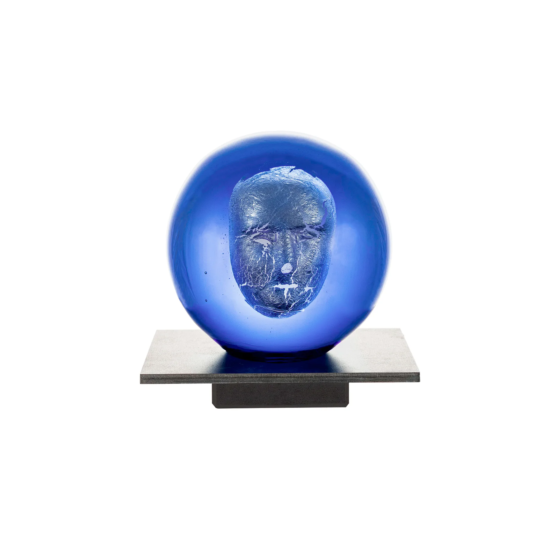 BV Headman Glasskulptur, Blau Kosta Boda