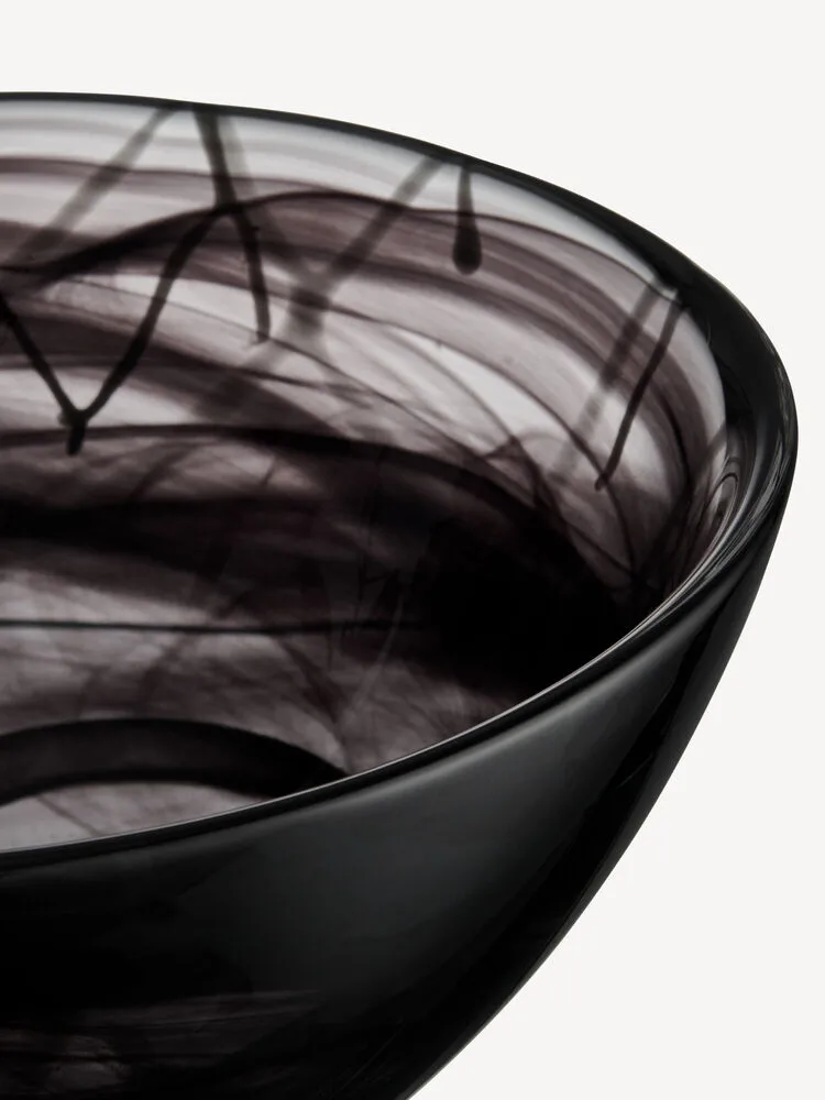 Contrast Schale 230 mm, Schwarz-schwarz Kosta Boda
