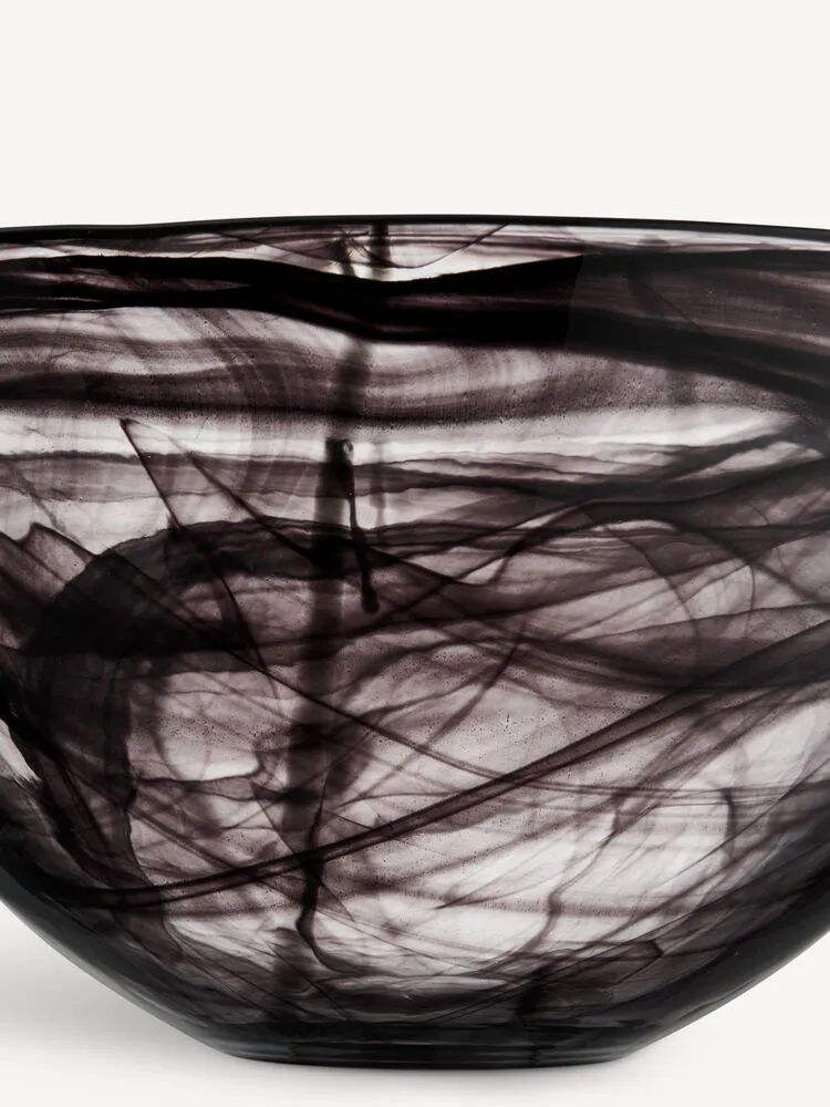 Contrast Schale 350 mm, Schwarz-schwarz Kosta Boda