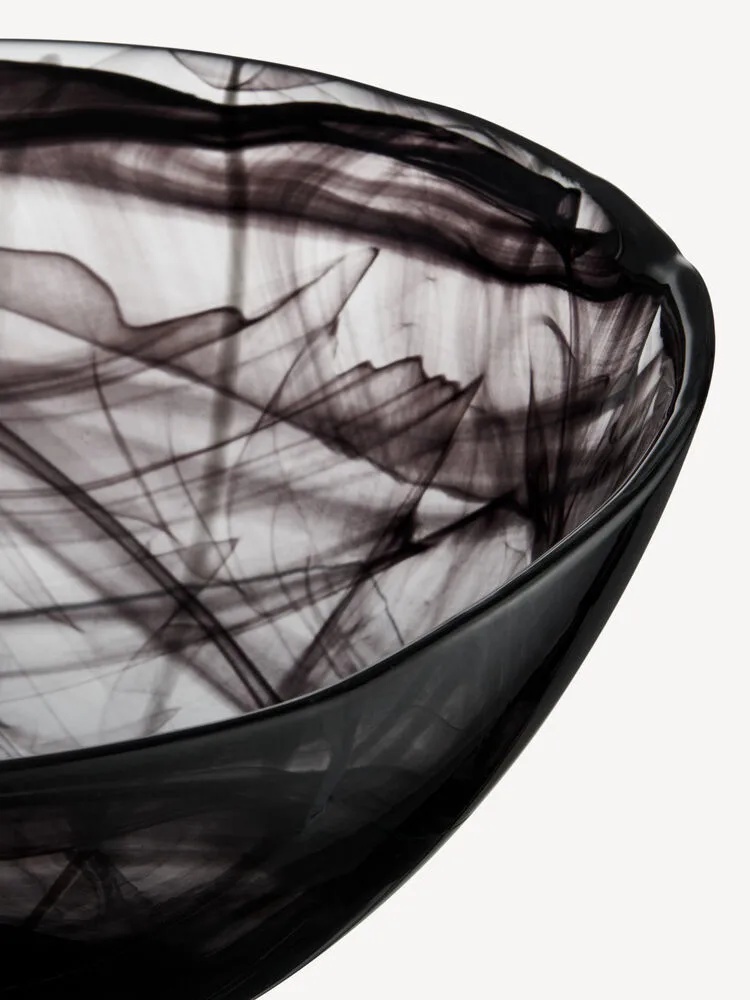 Contrast Schale 350 mm, Schwarz-schwarz Kosta Boda