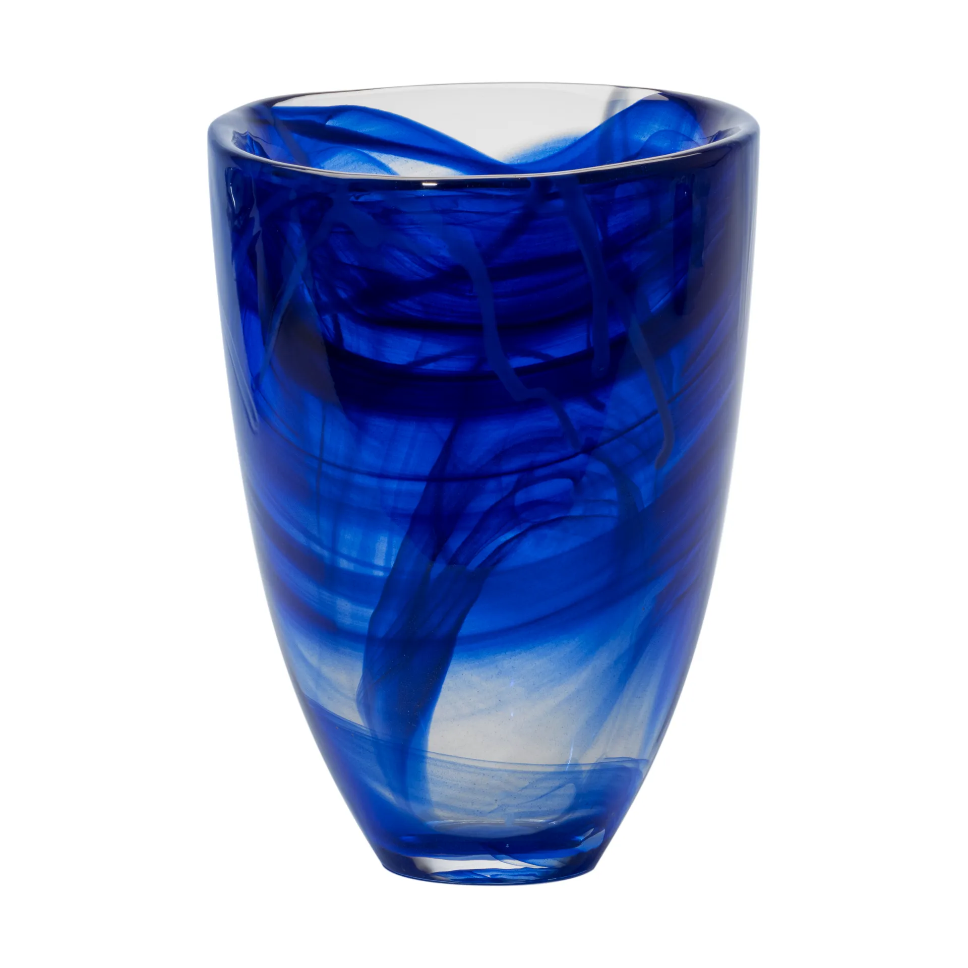 Contrast Vase 200 mm, Blau-blau Kosta Boda