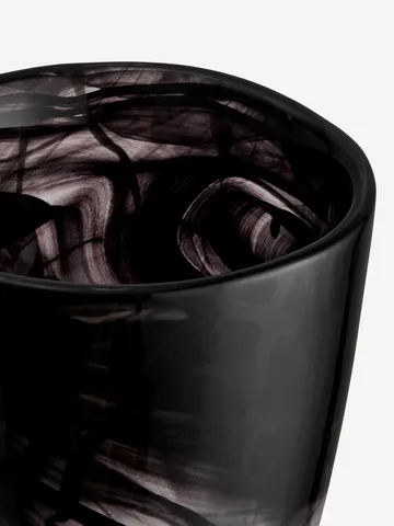 Contrast Vase 200 mm - Schwarz-schwarz - Kosta Boda