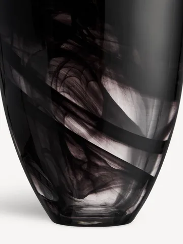 Contrast Vase 200 mm - Schwarz-schwarz - Kosta Boda