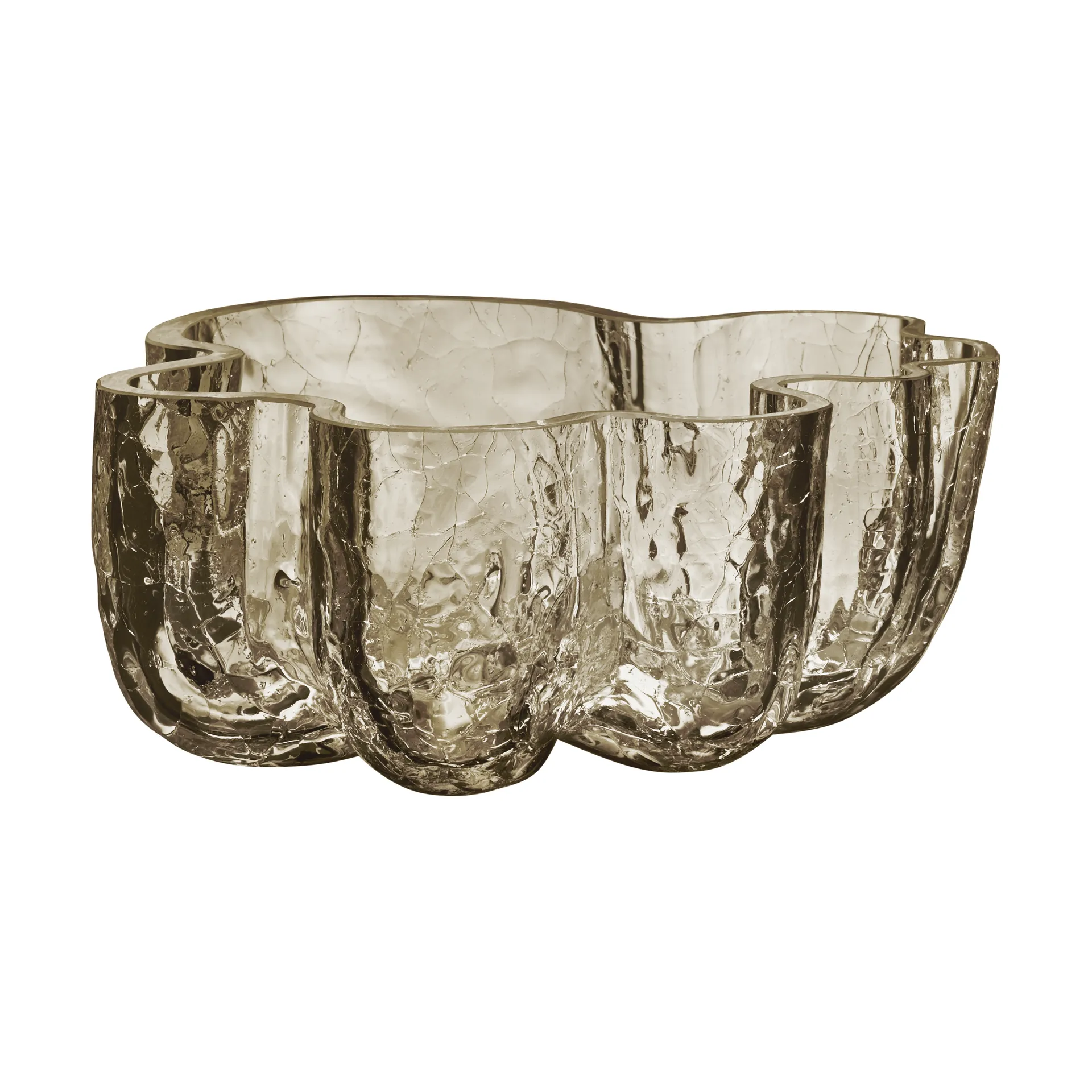 Crackle Schale 10,5 cm, Taupe Kosta Boda