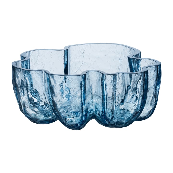 Crackle Schale 105 mm, Rundes Glas (Blau) Kosta Boda