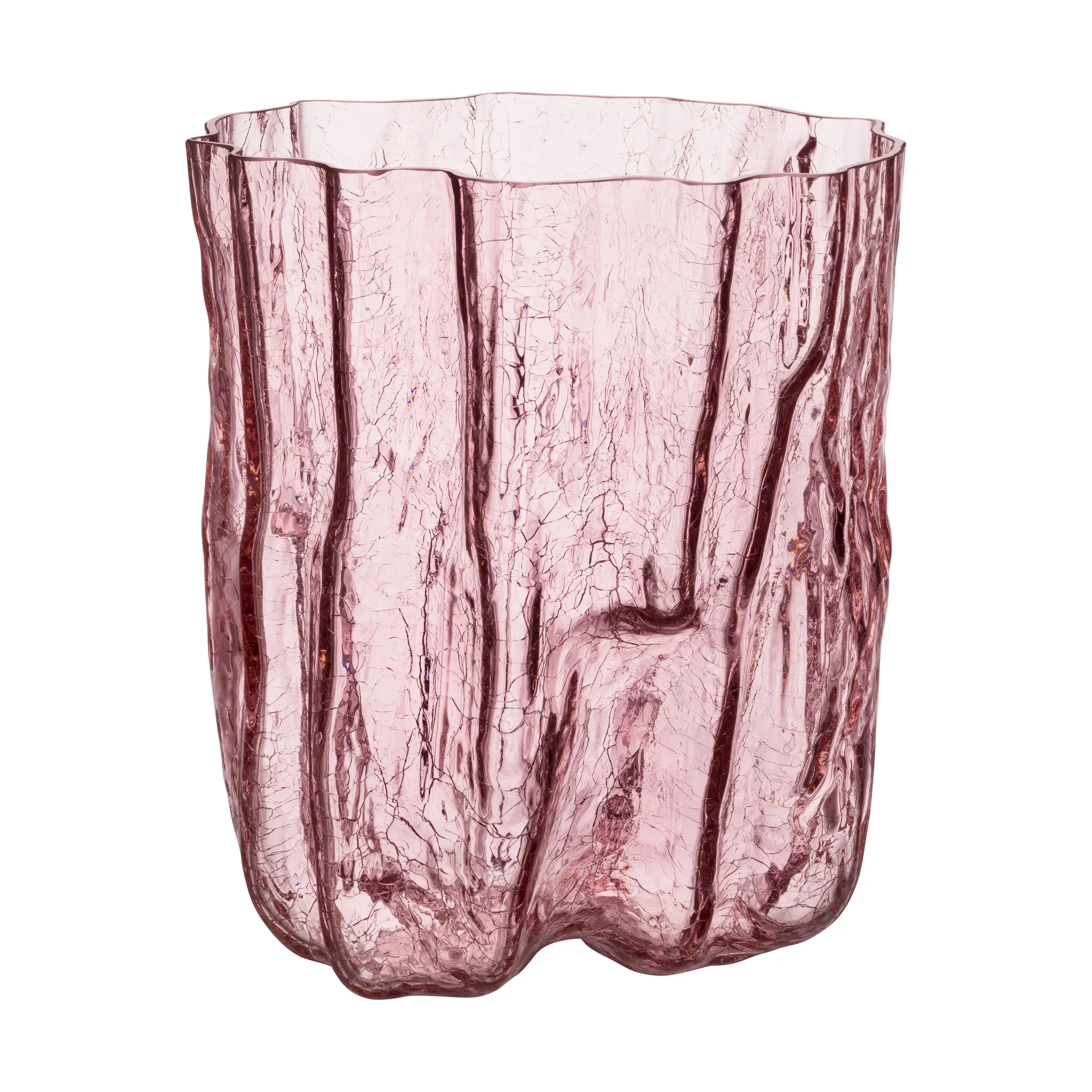 Crackle Vase 27 cm, Rosa Kosta Boda