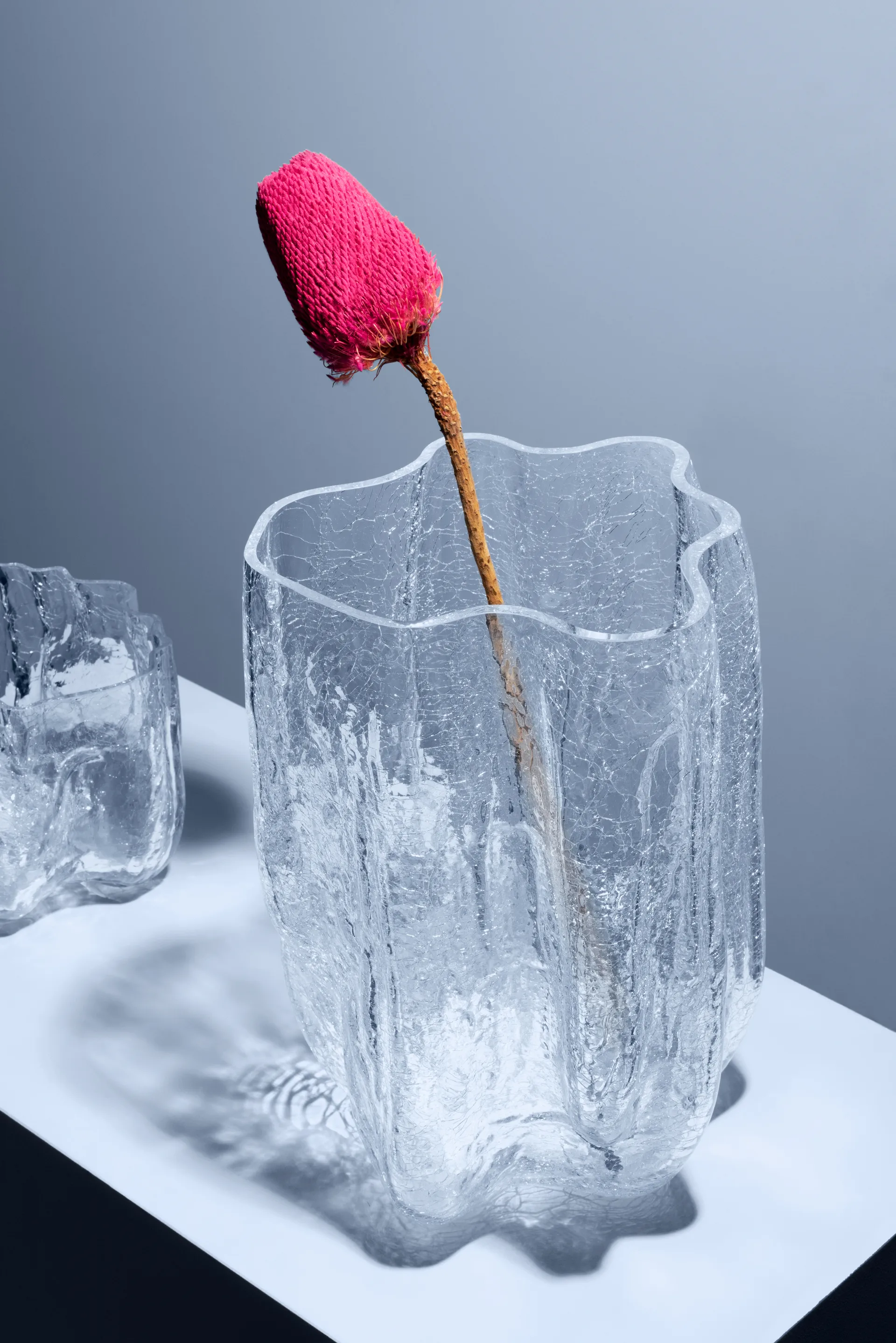 Crackle Vase 37 cm, Klar Kosta Boda