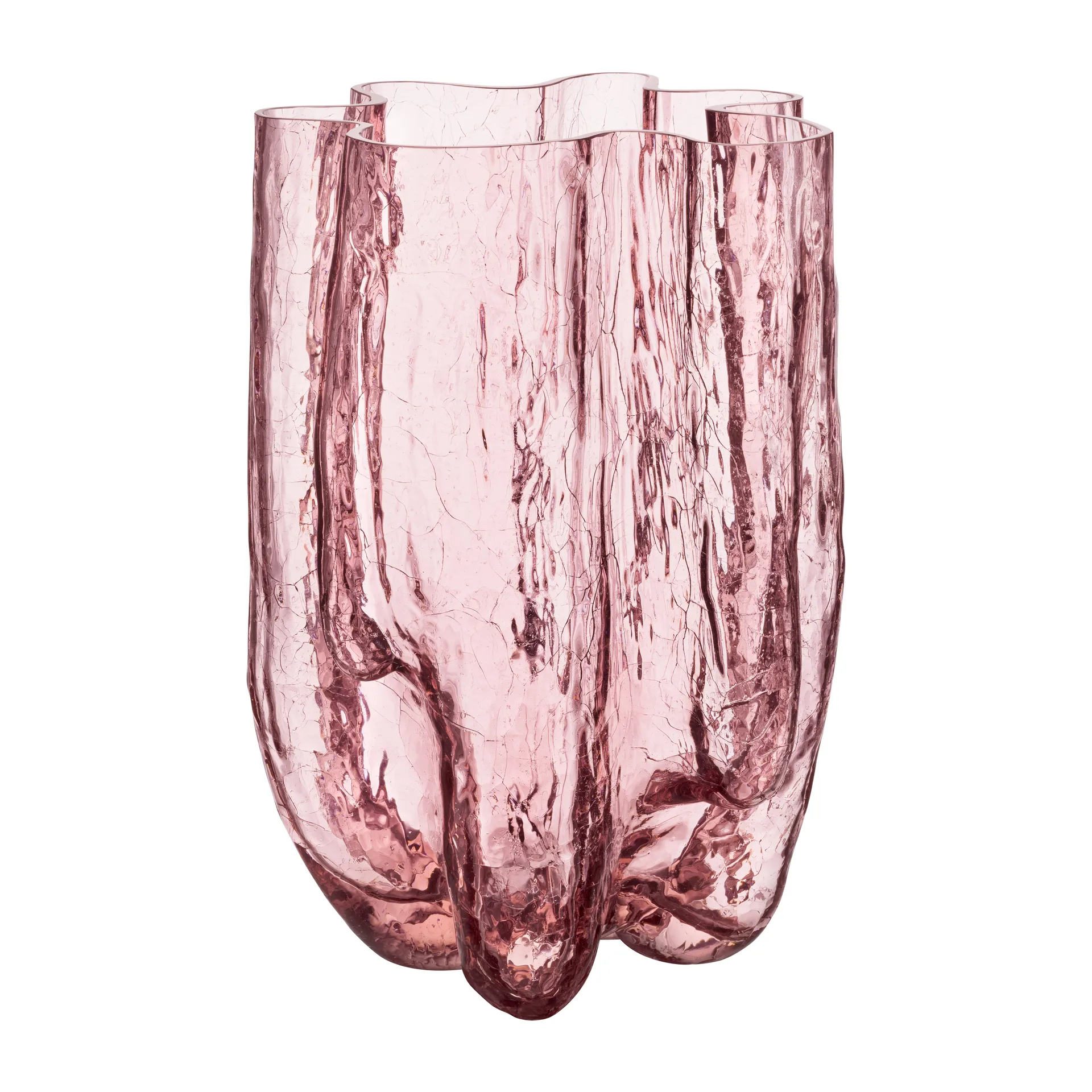 Crackle Vase 37 cm, Rosa Kosta Boda