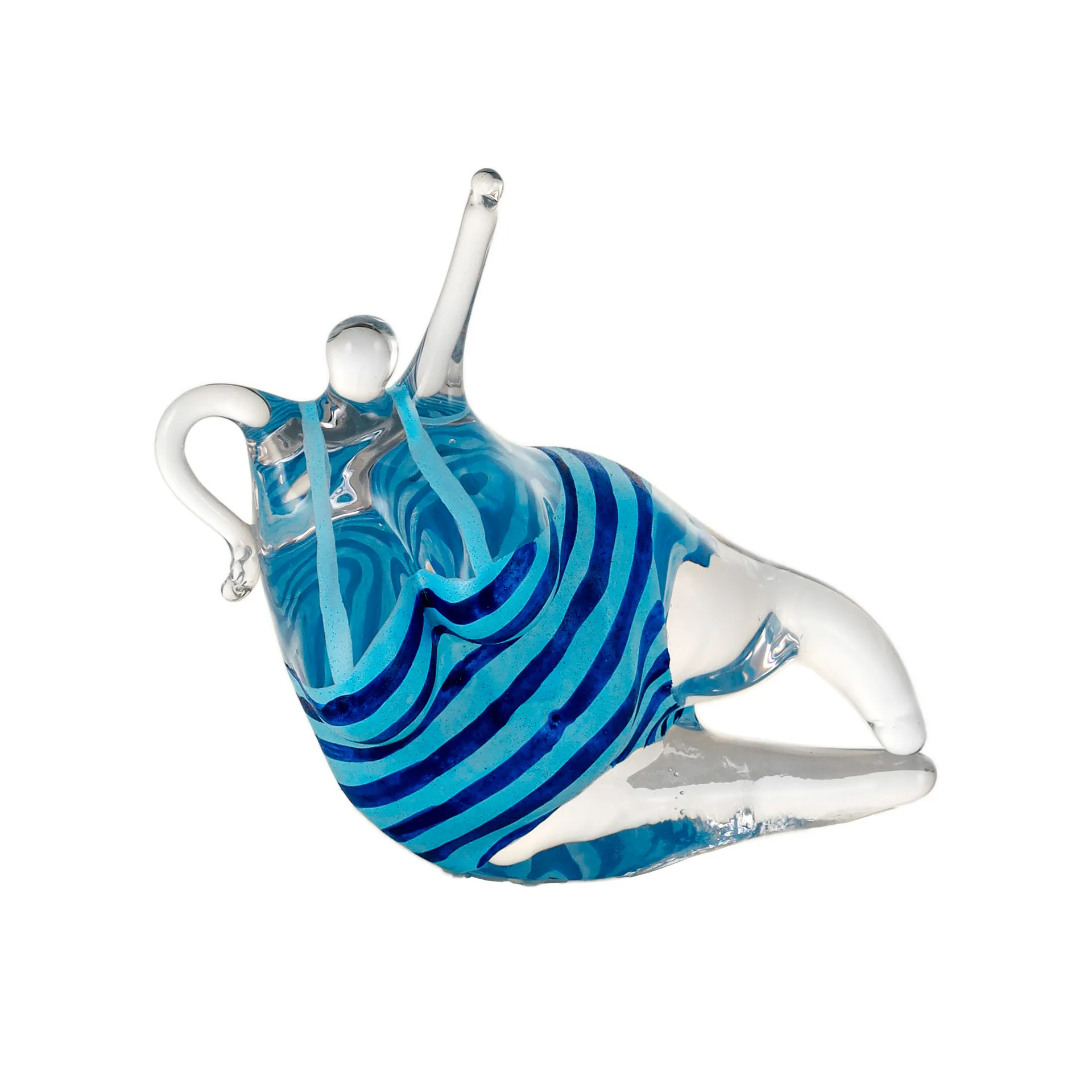 KE Badeglück Glasskulptur, Türkisblau Kosta Boda