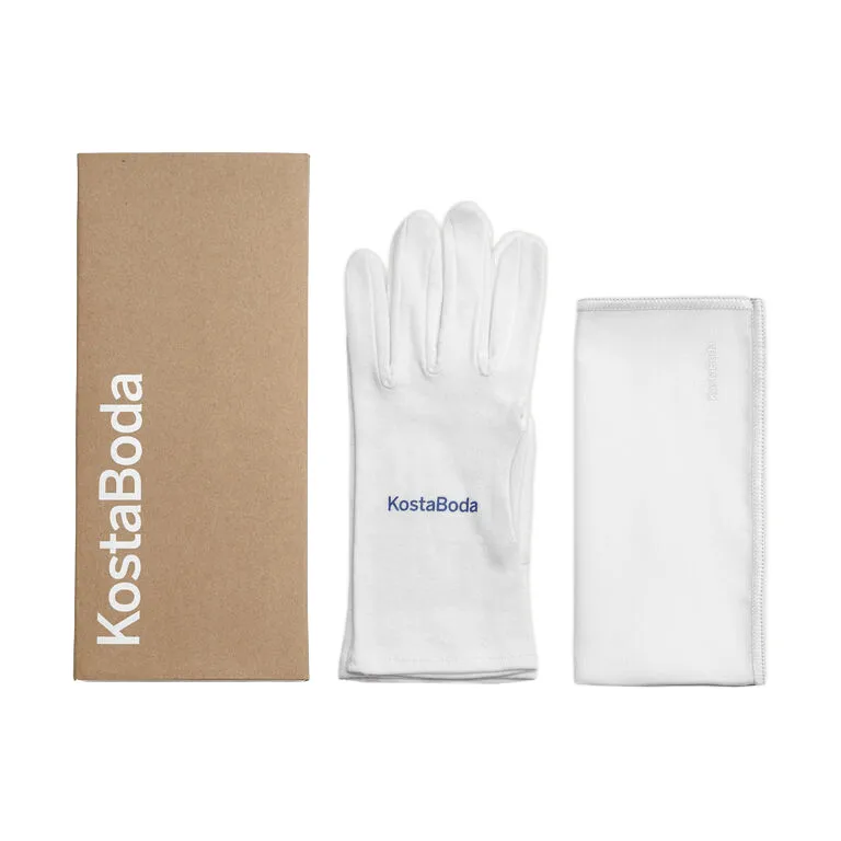 Kosta Boda glass care set box, Weiß, large Kosta Boda