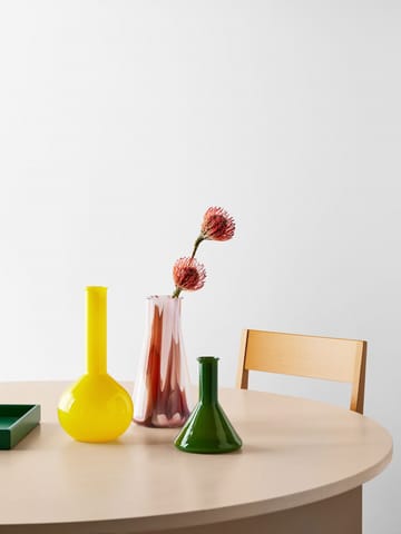 Lab Erlenmeyer Vase 30,5 cm - Rot-weiß-rosa - Kosta Boda