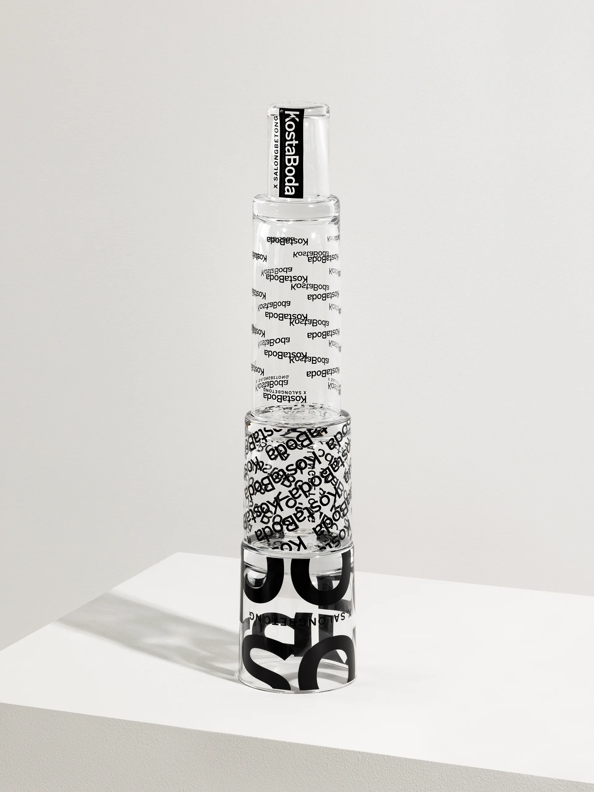 Salong Betong DOF Glas 35cl 2er Pack, Klar-schwarz Kosta Boda