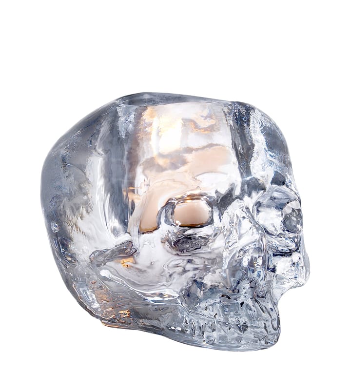 Skull Kerzenhalter 8,5 cm, Klarglas Kosta Boda