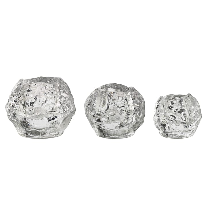 Snowball Teelichthalter 3er Pack, 3er Pack Kosta Boda