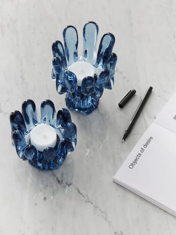 Solros Windlicht zylindrisches Glas 9,2 cm - Blau - Kosta Boda