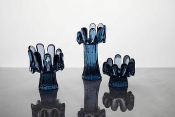 Solros Windlicht zylindrisches Glas 9,2 cm - Blau - Kosta Boda