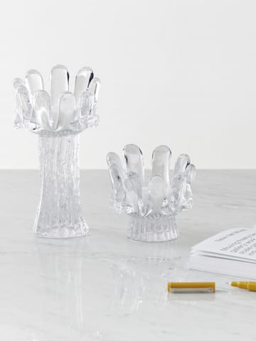 Sonnenblume Windlicht 9,2 cm - Klar - Kosta Boda