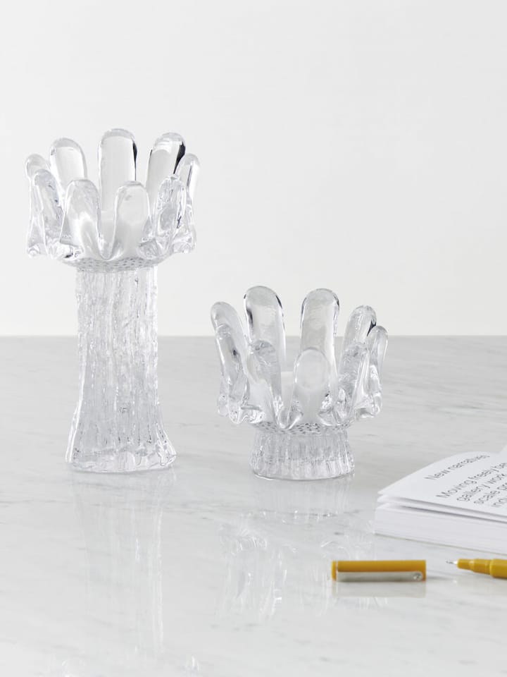 Sonnenblumen Windlicht 18 cm, Klar Kosta Boda