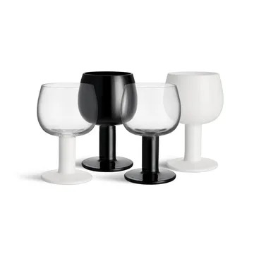 Vaters Glas - Weiß-Schwarz, 4er-Pack - Kosta Boda