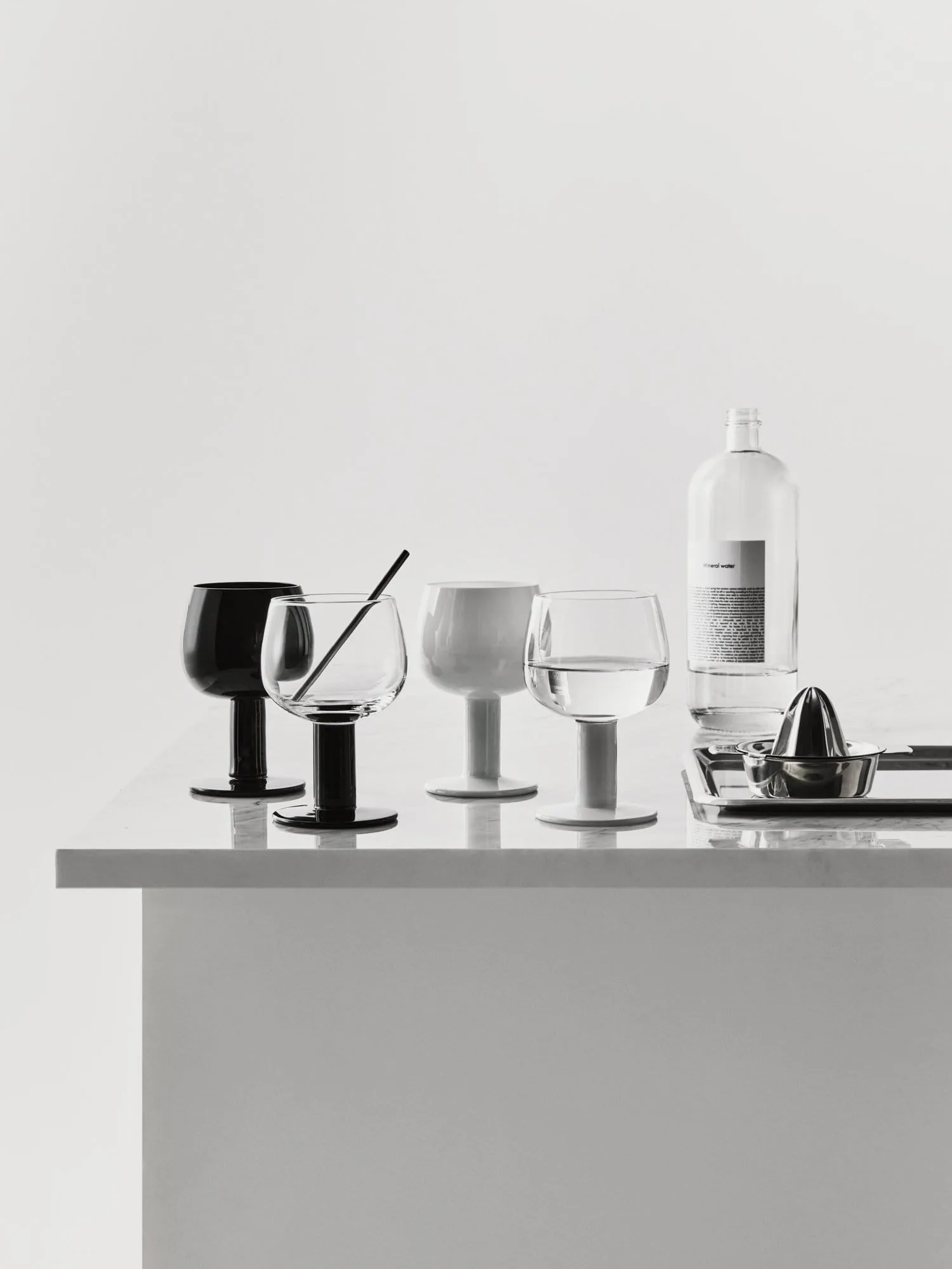 Vaters Glas, Weiß-Schwarz, 4er-Pack Kosta Boda