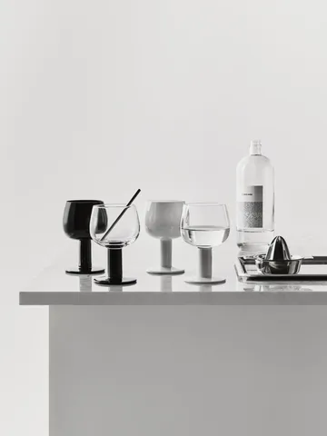 Vaters Glas - Weiß-Schwarz, 4er-Pack - Kosta Boda