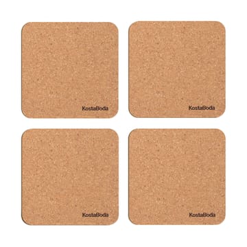 Viva Glasuntersetzer 9,6x9,6 cm 4er-Pack - Kork - Kosta Boda