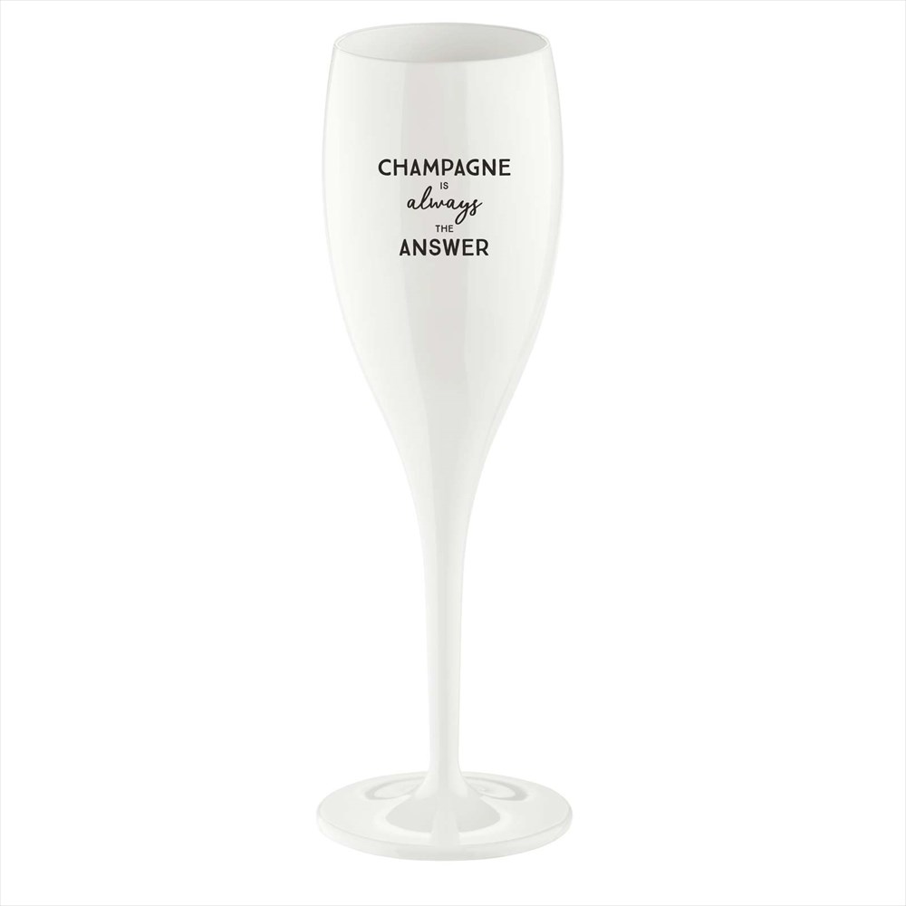 Koziol Cheers Champagnerglas 10 cl 6er-Pack Champagne Is The Answer