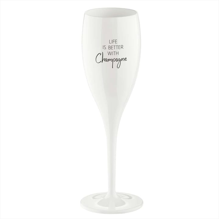 Cheers Champagnerglas 10 cl 6er-Pack - Life is better with champagne - Koziol