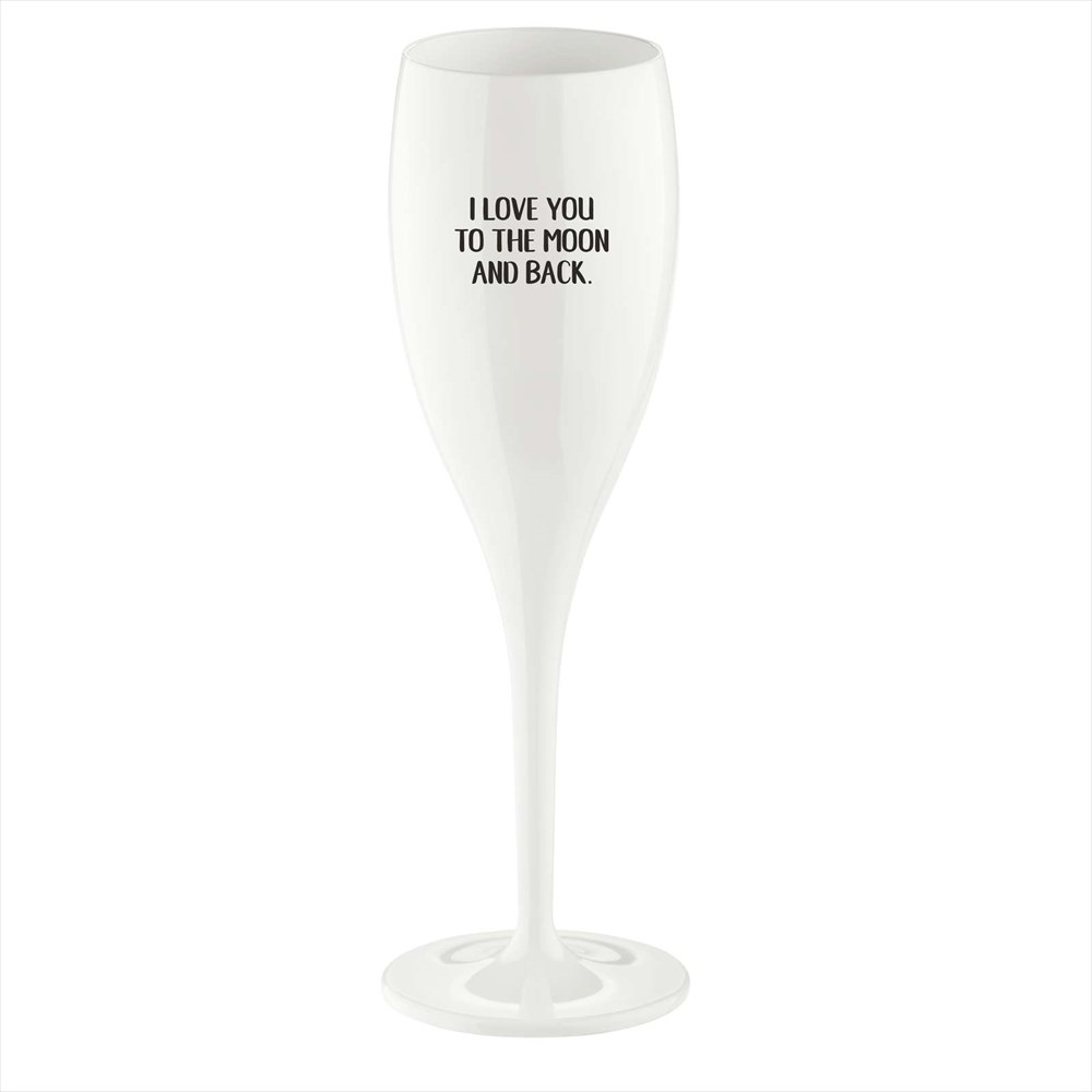 Koziol Cheers Champagnerglas 10 cl 6er-Pack Love You To The Moon