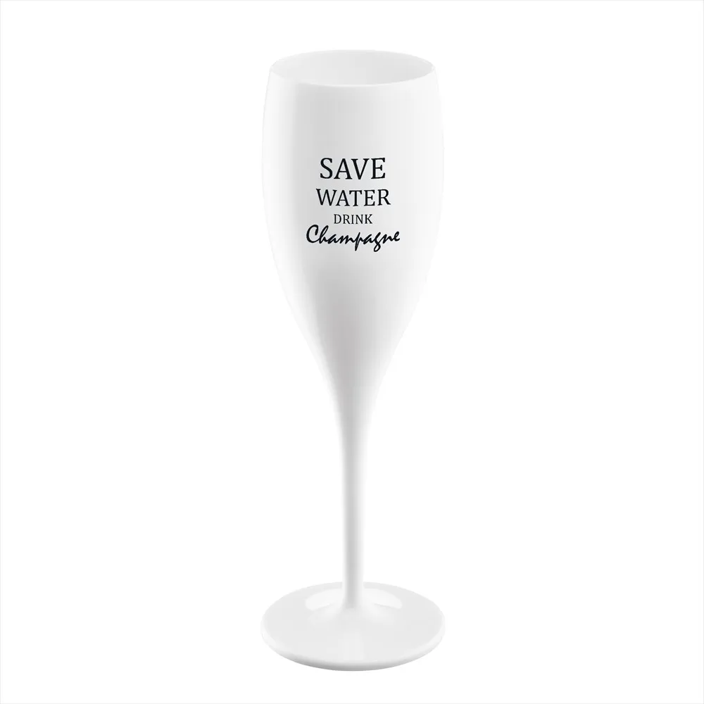 Cheers Champagnerglas 10 cl 6er-Pack, Save water drink champagne Koziol