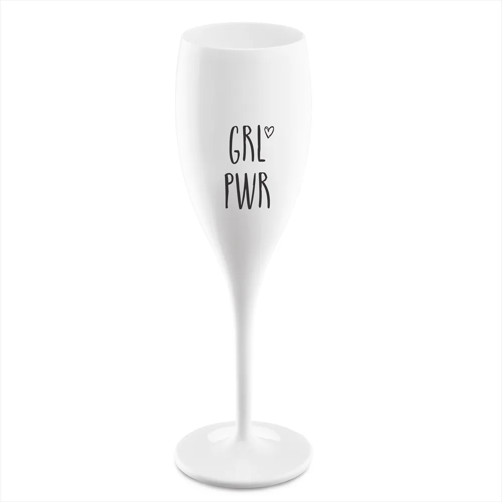 Cheers Champagnerglas mit Print 10 cl 6er-Pack, Grl pwr Koziol