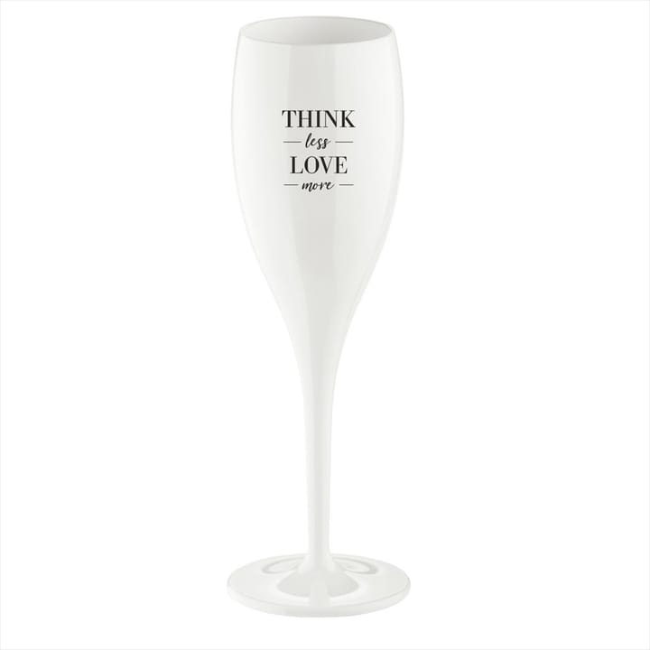 Cheers Champagnerglas mit Print 10 cl 6er-Pack - Think less love more - Koziol