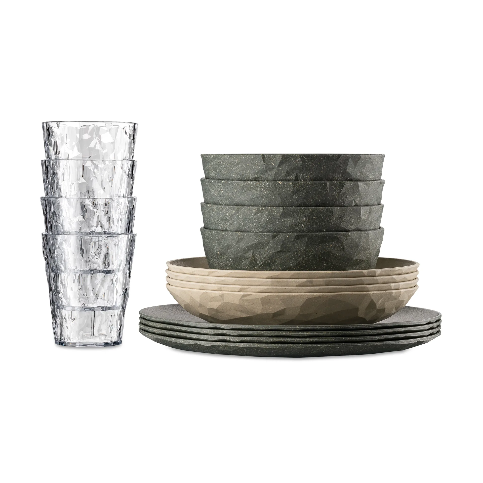 Club Göteborg Service 16-teilig biozirkulärer Thermoplast, Multi Koziol