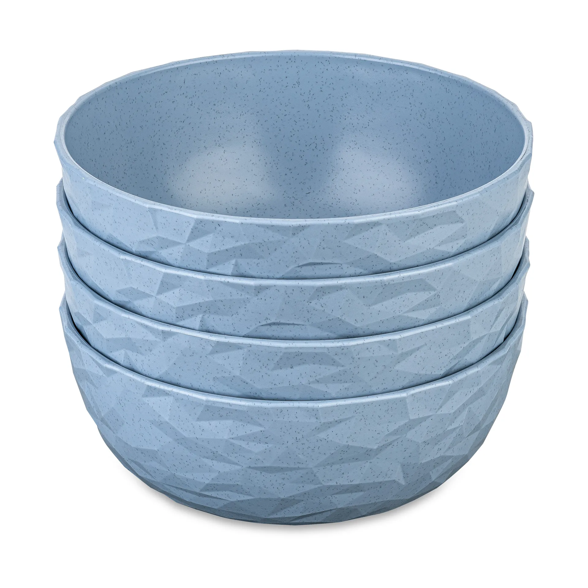 Club Schale Ø16,2 cm 4er-Pack biozirkulärer Thermoplast, Nature flower blue Koziol