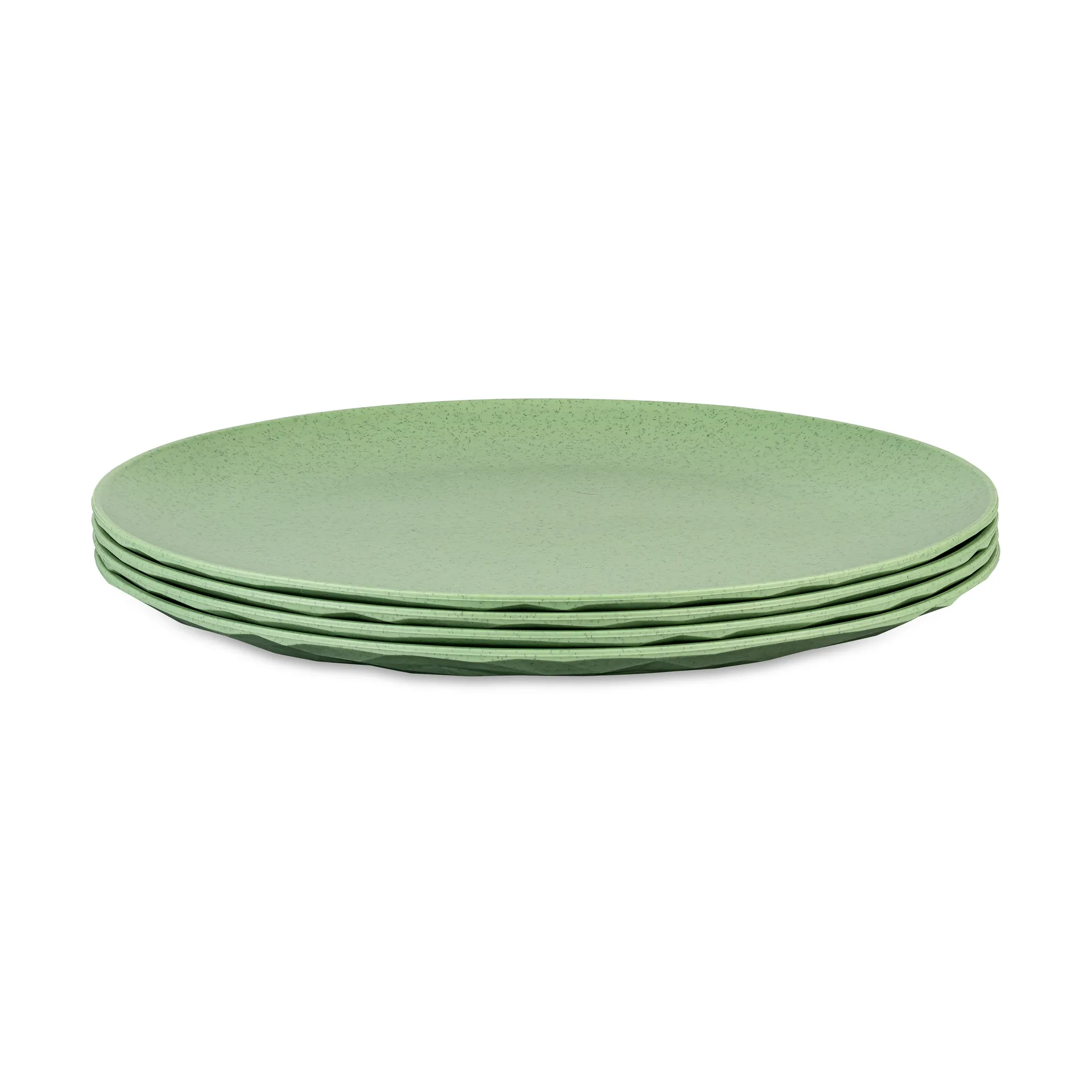 Club Teller Ø26 cm 4er-Pack biozirkulärer Thermoplast, Nature leaf green Koziol