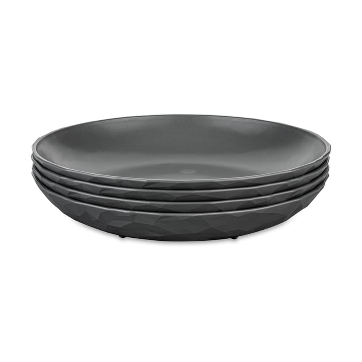 Club tiefer Teller Ø22 cm 4er-Pack biozirkulärer Thermoplast, Nature ash grey Koziol