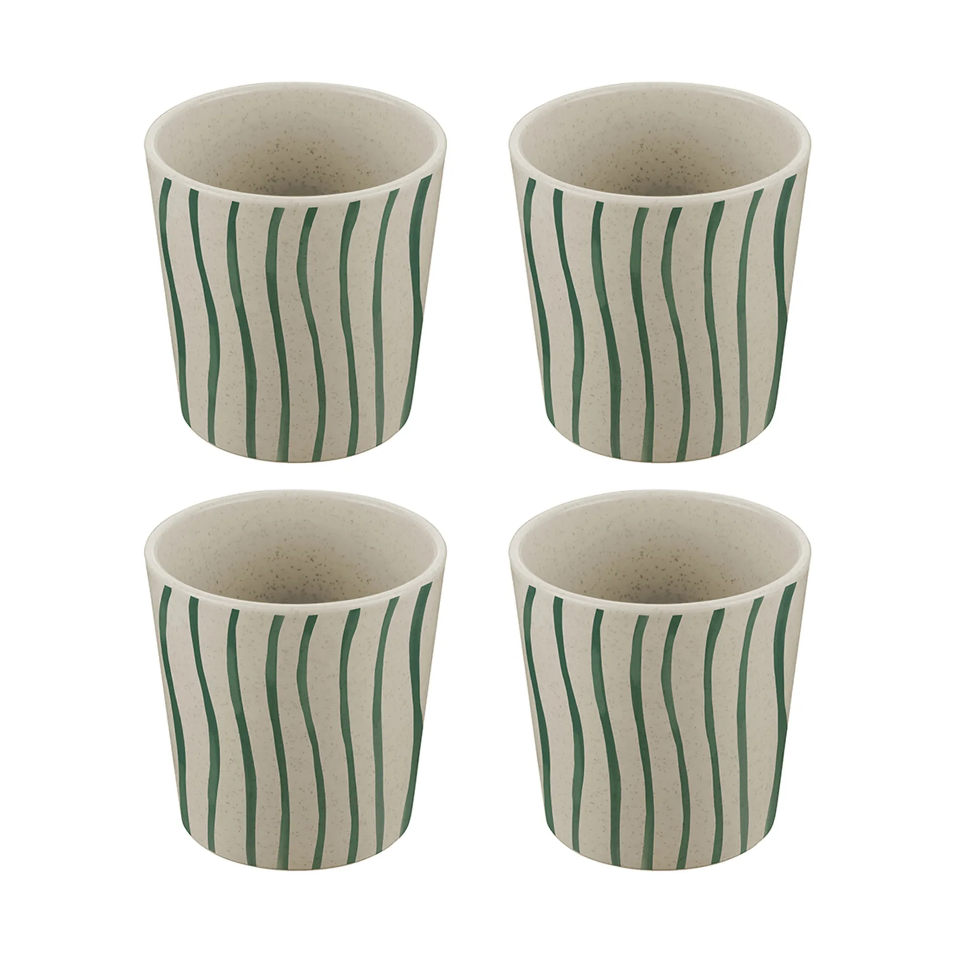 Connect Becher S 19 cl 4er Pack, Monstera stripes Koziol