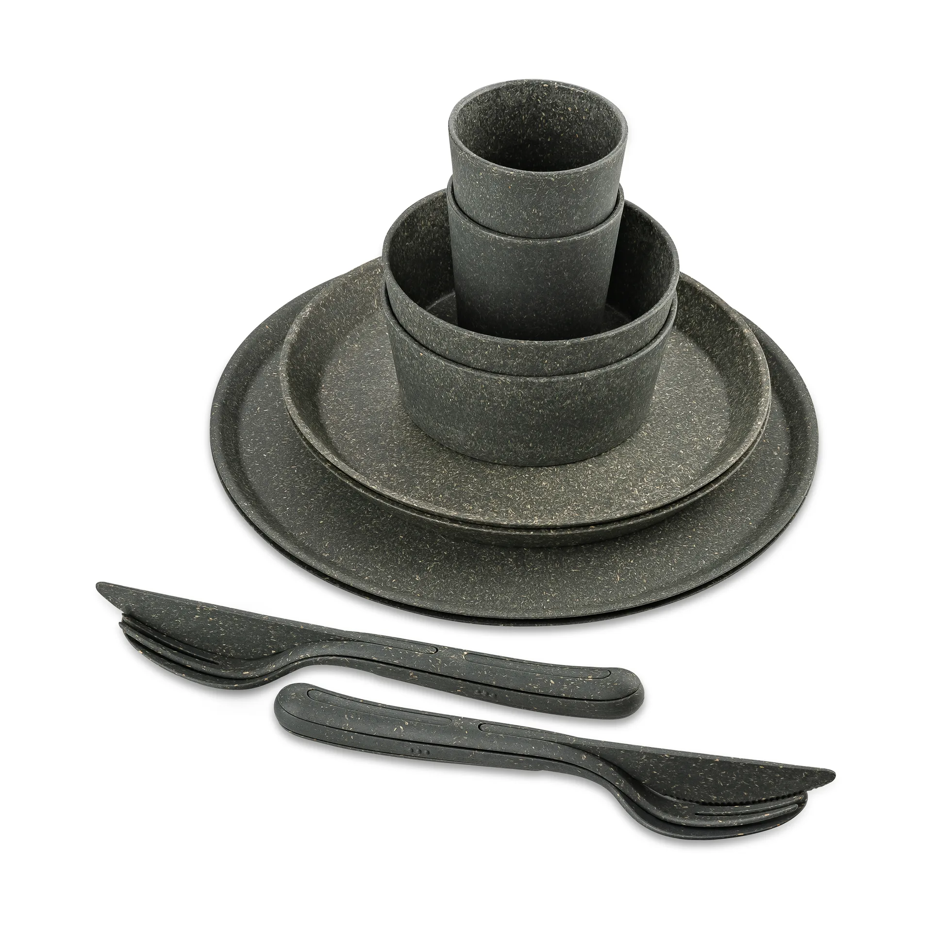 Connect Helsinki Serviceset 10 Teile, Nature ash grey Koziol