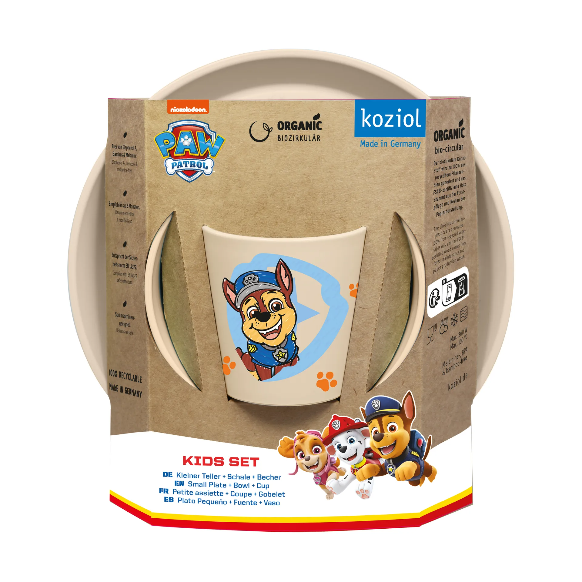 Connect Paw Patrol Kindergeschirr 3-teilig, Beige Koziol