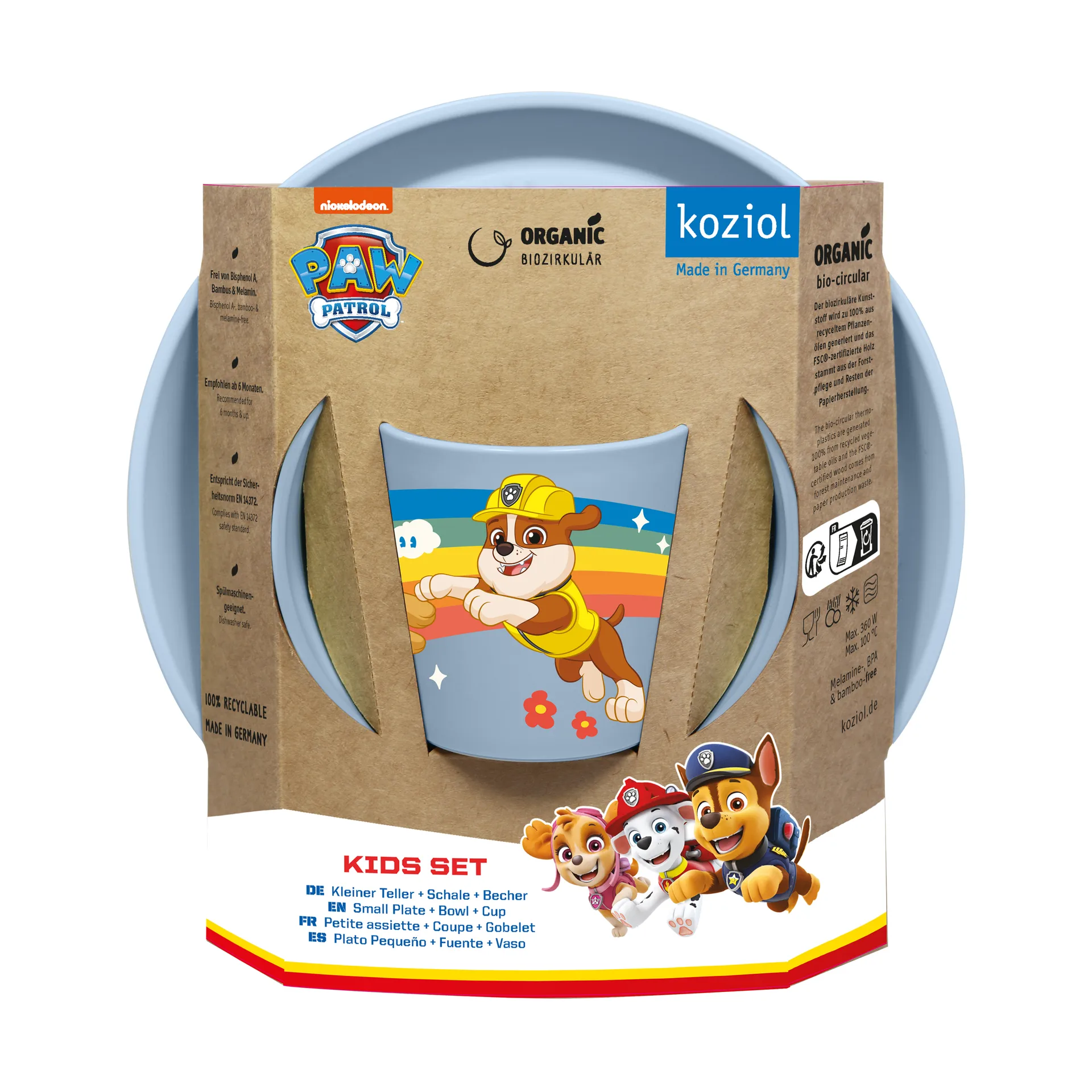 Connect Paw Patrol Kindergeschirr 3-teilig, Blau Koziol