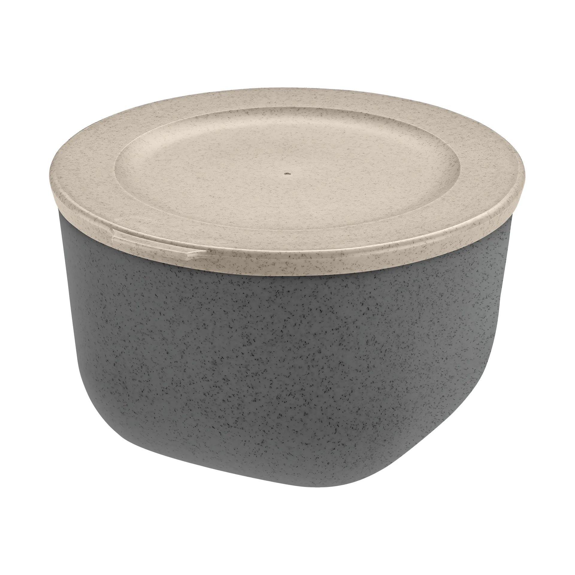 Connect Schüssel mit Deckel 1 L biozirkulärer Thermoplast, Nature ash grey Koziol