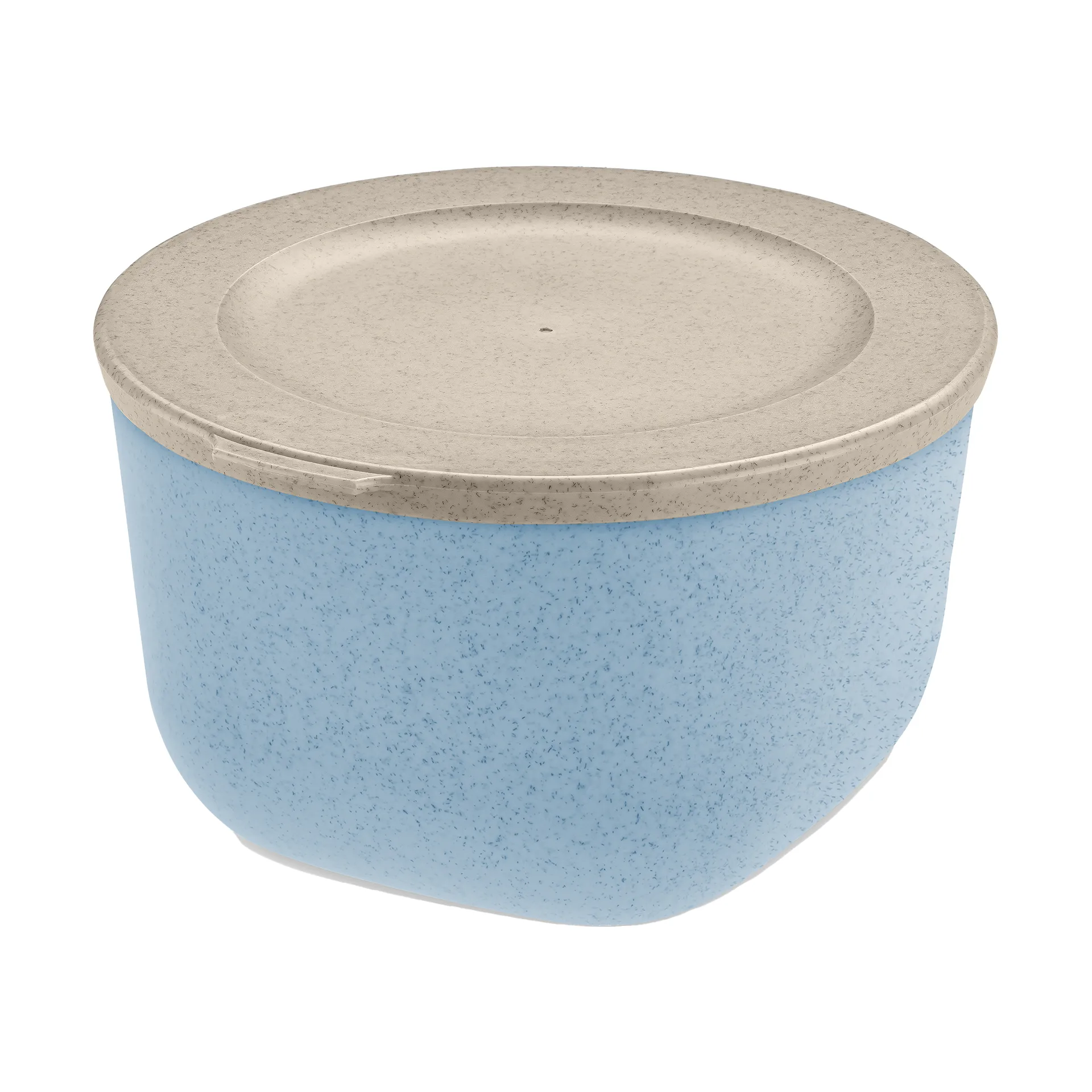 Connect Schüssel mit Deckel 1 L biozirkulärer Thermoplast, Nature flower blue Koziol