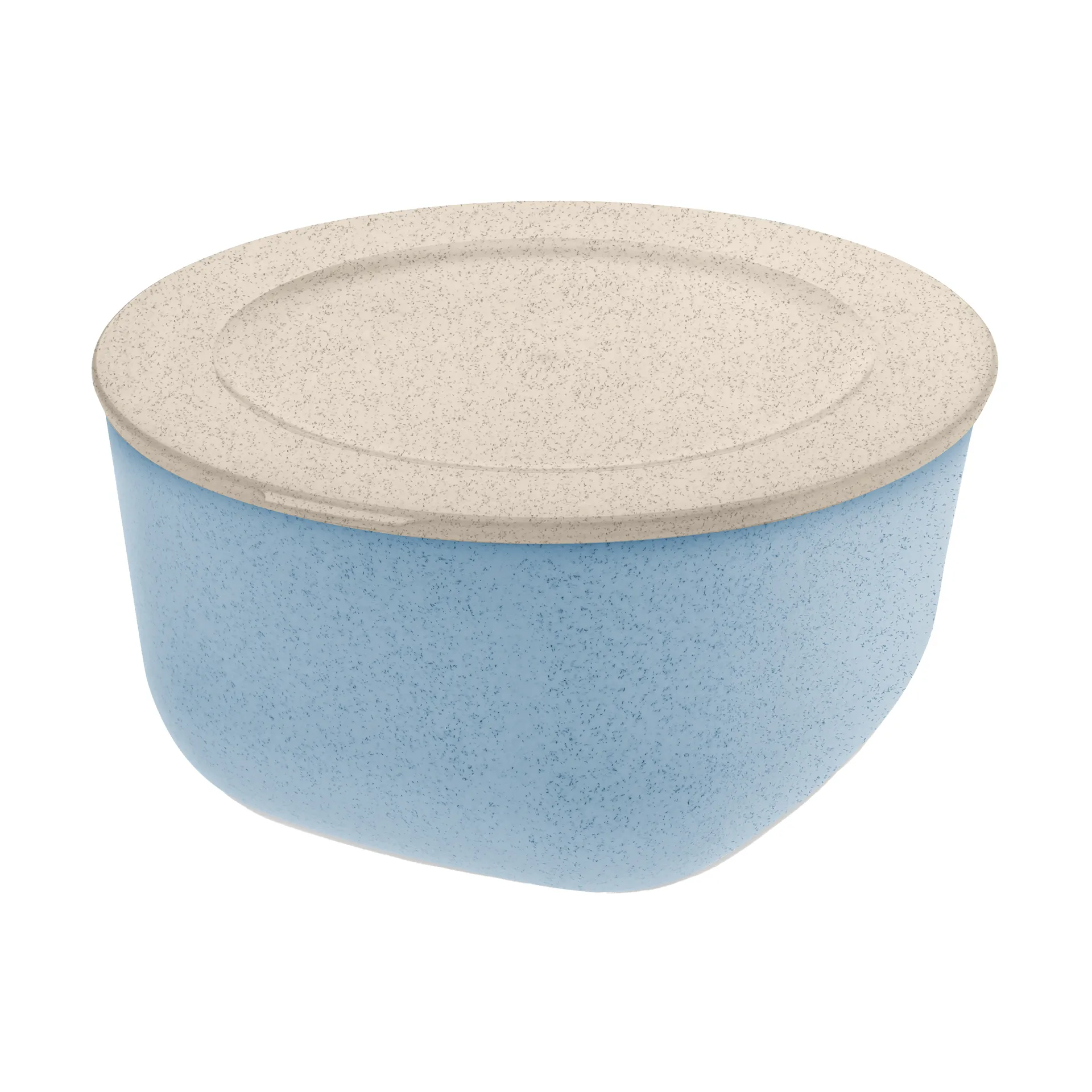 Connect Schüssel/Schale mit Deckel 2 L biozirkulärer Thermoplast, Nature flower blue Koziol
