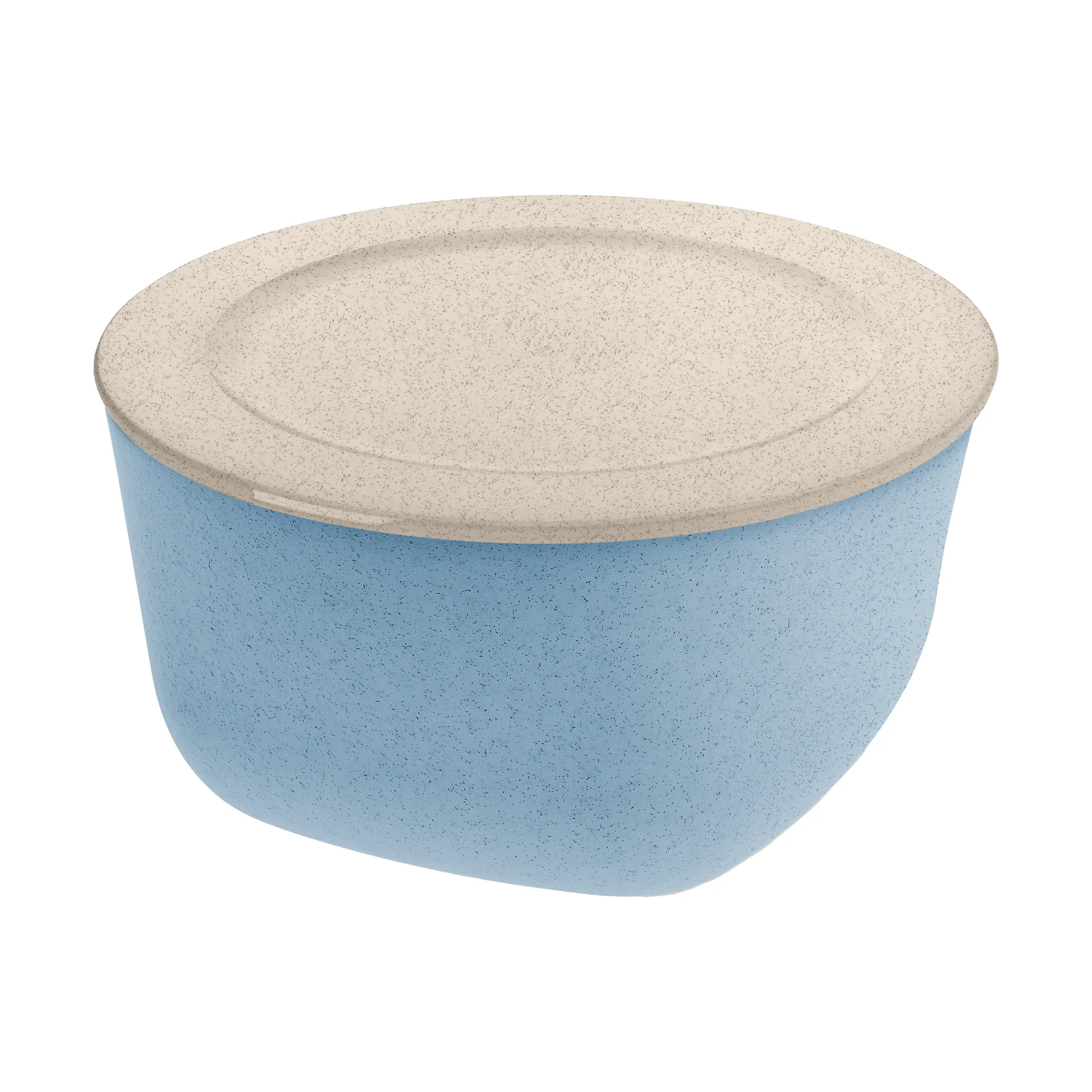 Connect Schüssel/Schale mit Deckel 4 L biozirkulärer Thermoplast, Nature flower blue Koziol