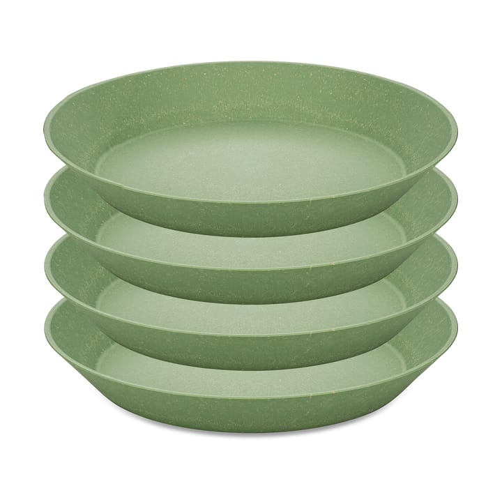 Connect tiefer Teller Ø24cm 4er Pack - Nature leaf green - Koziol