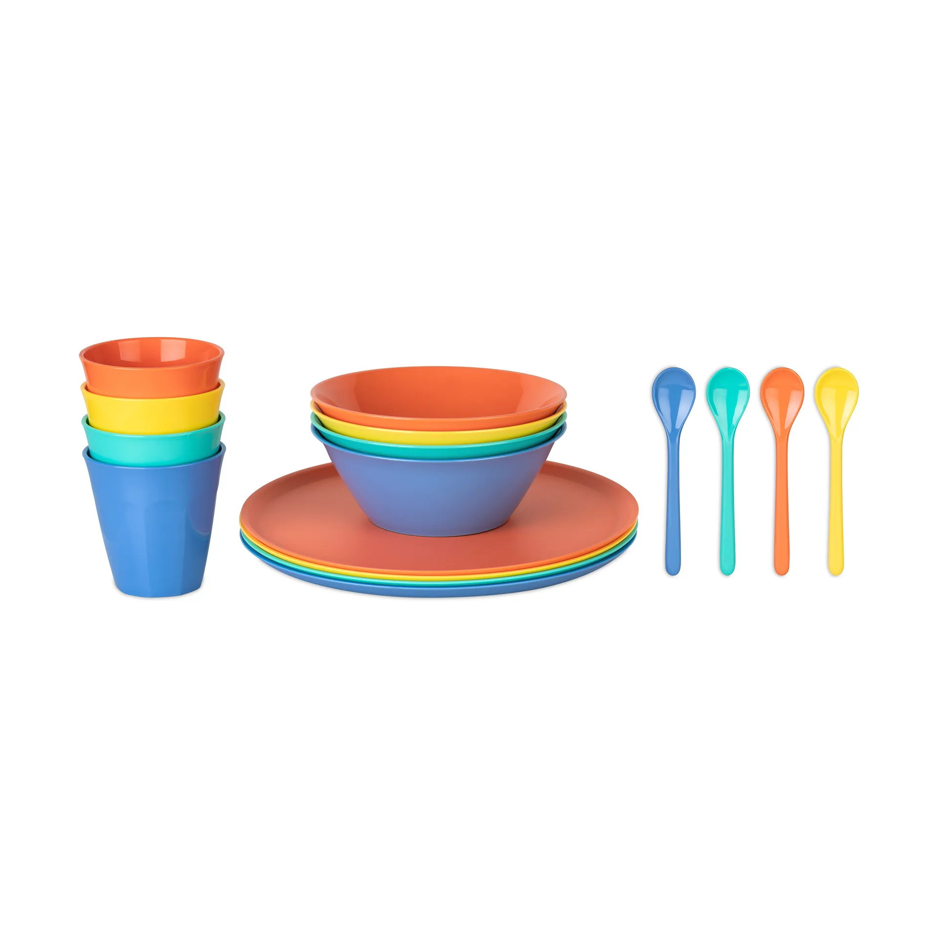 Nora Lollipop Geschirrset 16-teilig, Multi Koziol
