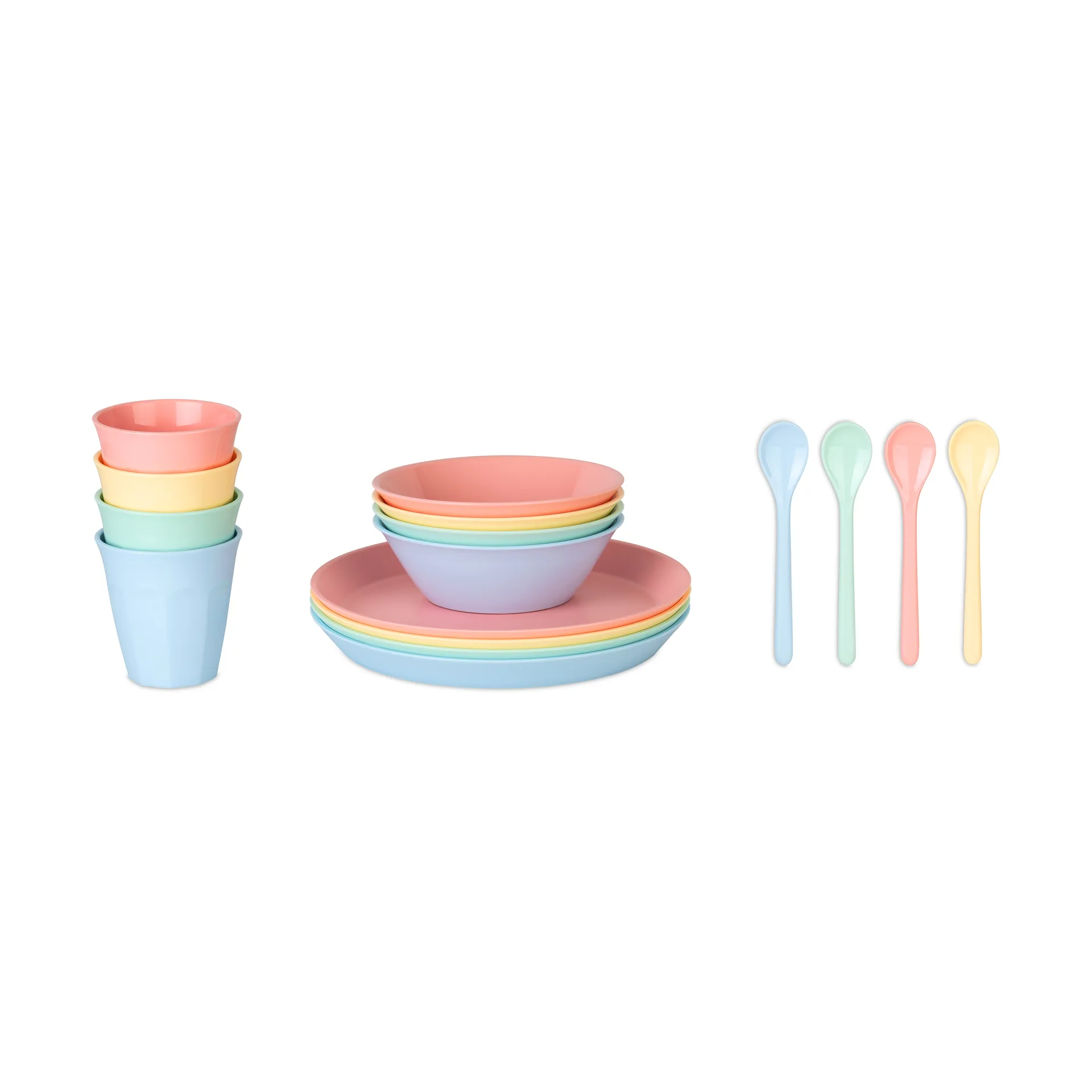 Nora Macarons Geschirrset 16-teilig, Multi Koziol