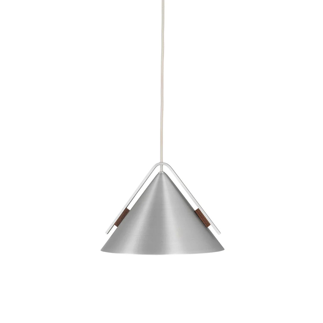 Kristina Dam Studio Cone Pendelleuchte S Aluminium-Walnuss